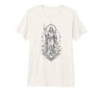 Poseidone Mare Greco Dio Tridente Oceano Mitologia Opera d'Arte Maglietta Premium