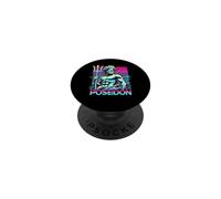 Poseidone Mitologia Greca Antica Grecia Stile Vaporwave PopSockets PopGrip Adesivo