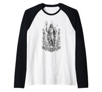 Poseidone Sea Dio Onde Oceano Mitologia Greca Opera d'Arte Maglia con Maniche Raglan
