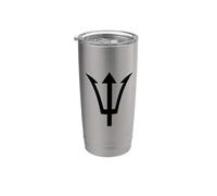 Poseidone Tridente/Nettuno Tridente greco Dio Design Bicchiere termico in acciaio inox doppia parete