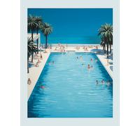 Poser Paradiso di lusso a bordo piscina - arte da parete estiva moderna -...