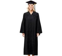 Posgcks Set berretto e abito 2024,Set berretto e abito da laurea, di nappe con cappuccio per da laurea opaco - di per diplomati delle scuole superiori, costumi da giudice, veste da