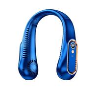 Posgcks Ventilatore Da Collo, Silenzioso Ventilatore Collo Senza Pale, Mani Libere, 5 Velocità E LED Display, Ricaricabile USB, Lunga Autonomia, Per Viaggio, Ufficio Ed Esterno