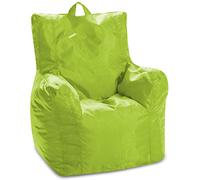 Posh Creations Pasadena - Poltrona a sacco strutturata, comoda, per giocare, leggere e guardare la TV, in morbido nylon color lime, Pasadena