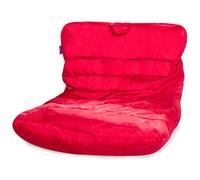 Posh Creations Poltrona a sacco strutturata comoda per camere da letto e dormitori, grande poltrona a sacco, poltrona a sacco Laguna, rosso