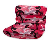 Posh Creations Poltrona a sacco strutturata comoda per giocare, leggere e guardare la TV, poltrona Laguna, in nylon, colore: rosa mimetico e nero