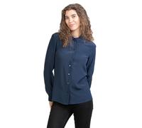 Posh Gear Donna Blusa de Seta Collettoseta 100% Seta, Blu Navy, S