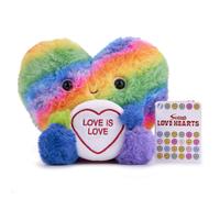 Posh Paws Swizzels Love Hearts Arty the Big Hearty 'Love is Love' Soft Toy 18cm