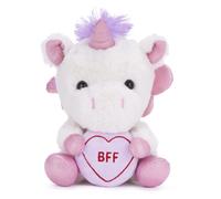 Posh Paws Swizzels Love Hearts Sparkles the Unicorn, ‘BFF’ 18cm (7-inches) Soft