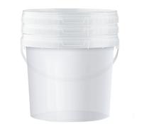 POSH Secchio con coperchio 5L - Trasparente, in plastica, per alimenti, a prova di perdite, inodore, robusto, stabile, ermetico, secchio con manico (3, 5L)