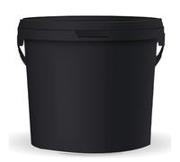 POSH Secchio con coperchio - nero, plastica, per alimenti, a prova di perdite, inodore, robusto, stabile, ermetico, secchio con manico (1,5 l)