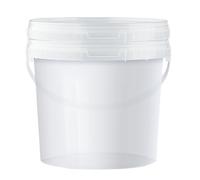 POSH Secchio trasparente con coperchio 5 L - 2 pezzi - Uso alimentare | Contenuto visibile senza aprire, chiusura ermetica del coperchio, manico per il trasporto, adatto a farina e mangimi