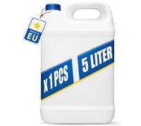POSH Tanica 5 L con Tappo a Vite - Bottiglie in HDPE Trasparenti | Per Liquidi, Acqua e Olio, Ermetiche e a Prova di Perdite, Contenitori per Casa, Laboratorio e Officina