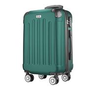 POSH Valigia rigida con ruote trolley bagaglio a mano, grande, media, piccola in ABS, Set di valigie leggere da 3 pezzi nelle misure M-L-XL (verde scuro, M)