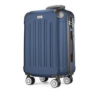 POSH Valigia rigida con ruote trolley bagaglio a mano, grande, media, piccola in ABS, Set di valigie leggere da 3 pezzi nelle misure M-L-XL (blu navy, M)