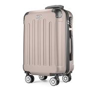 POSH Valigia rigida con ruote trolley bagaglio a mano, grande, media, piccola in ABS, Set di valigie leggere da 3 pezzi nelle misure M-L-XL (champagne, M)