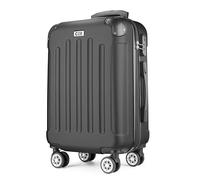 POSH Valigia rigida con ruote trolley bagaglio a mano, grande, media, piccola in ABS, Set di valigie leggere da 3 pezzi nelle misure M-L-XL (nero, M)