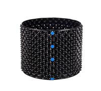 POSH Vaso traspirante con pareti profilate, favorisce una crescita sana delle radici, ideale per la casa e il giardino, colore: nero o bianco (nero, 75 l)