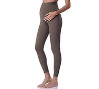 POSHDIVAH Leggings Premaman da Donna, sopra la Pancia, Pantaloni da Yoga per Gravidanza, Abbigliamento Attivo, Leggings da Allenamento, Marrone, M