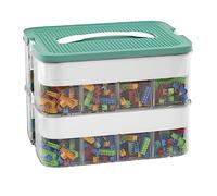 POSHIGE Scatola portaoggetti impilabile per giocattoli, contenitore impilabile con 32 grandi scomparti, scatola portaoggetti compatibile con organizer Lego, Calico Critter, Hot Wheels, mini figure