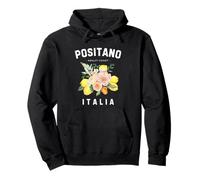 Positano Frutta Italiana Fiore Limone Arte Italia Amalfi Italia Felpa con Cappuccio