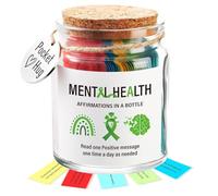 Positive Affirmation Bottle - Motivational Message Jar, Daily Encouragement Notes, Mindfulness Self Care Token | Uplifting Positivity Reminder Jar For Wife Birthday Celebration