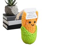 Positive Crochet - Corn Shape Emotional Toys With Card, Funny Positive Corn Keepsake, 10x3.5cm Individual Symmetrical Frame, 3.94x1.38 Inch Dimensions, Premium Handcrafted Wool Material Grade- For Fri