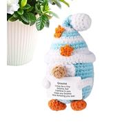 Positive Crochet, Tiny Uplifting Gnome Crochet Doll, 5.12 Inches Handmade Knitted Decor for Room, Desk, Office, Birthday, Housewarming, Friends, Family and Coworkers