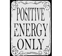 Positive Energy Only Good Vibes Happy Vintage Targa in metallo 30,5 x 20,3 cm