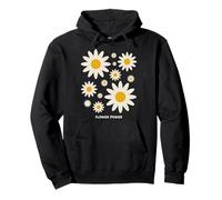Positive Floral Daisy Flower, Inspirational, Flower Power Felpa con Cappuccio