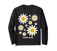 Positive Floral Daisy Flower, Inspirational, Flower Power Maglia a Manica