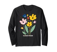 Positive Floral Daisy Flower, Inspirational, Flower Power Maglia a Manica