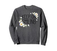 Positive Floral Daisy Flower, Inspirational, Keep on Smiling Felpa