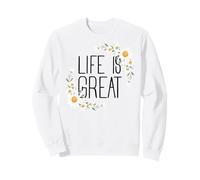 Positive Floral Daisy Flower, Inspirational, Life is Great Felpa