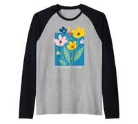 Positive Floral Flower, Inspirational, Blooming Flower Maglia con Maniche Raglan