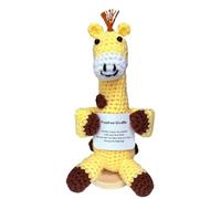 Positive Giraffe Lavorata a Maglia, Giraffa Pronta all'uncinetto Regali Lavorati a Mano, Giocattoli di Supporto Emotivo, Peluche all'uncinetto Decorazioni per la Scrivania, Regali Motivazionali