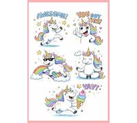 Positive Little Unicorns: Notebook And Journal For Girls - Standard Size (6"x9") With Lined Paper
