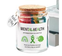 Positive Messages in a Bottle - Contenitore con parole edificanti, barattolo promemoria per gentilezza | Set di note di ispirazione scritta a mano, pacchetto di messaggi di affermazione