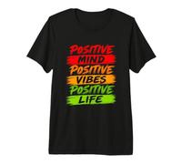 Positive Mind Vibes Life Uplifting Motivational Bold Citazione Maglietta Premium