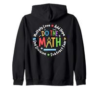 Positive Quote Inspiring Saying Love Hope Fear Do The Math Felpa con Cappuccio