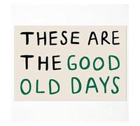 Positive Quote Wall Art These Are The Good Old Days Retro Typography Inspirational Affirmation Canvas Decor for Living Room Office(Framed,08x12inch(20x30cm))
