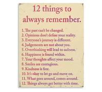 Positive Reminders Poster 12 Things to Remember Inspirational Wall Art for Home Office and Study Room(Unframed,12x18inch(30x45cm))