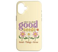 Positive Saying Daisy Tee for Girls Plant Good Seeds Citazione Custodia per iPhone 16 Plus