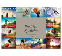 Positive Sprüche - Motivation und Basketball (Tischkalender 2026 DIN A5 quer), CALVENDO Monatskalender: Wunderschöner farbenprächtiger Kalender mit ... nicht nur für Basketballer