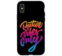Positive Vibes Only T-shirt, Inspirational Quotes Graphic Custodia per iPhone X/XS