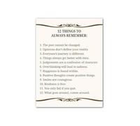 Positivity Dozen Poster | Always remember motivational wall art(Framed,12x18inch(30x45cm))