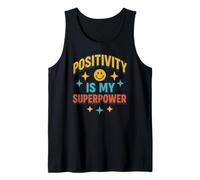 Positivity Is My Superpower Retro Happy Face Vibes Positive Canotta