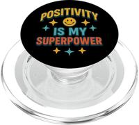Positivity Is My Superpower Retro Happy Face Vibes positive PopSockets PopGrip per MagSafe
