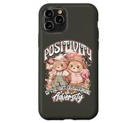 Positivity is the Art of Blooming in Adversity Teddy Bears Custodia per iPhone 11 Pro