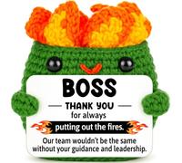 Positivo Crochet Dumpster Raging Fire Compleanno Regali di ringraziamento | Apprezzamento Migliori Bosses Day Regali per Donne Uomini Team Office Decor Natale Elefante Bianco Regali per Adulti